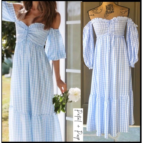 Petal & Pup Dresses & Skirts - PETAL & PUP KENSLEY OFF SHOULDER SMOCK DRESS Size 2